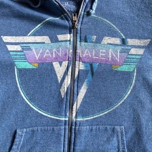 Chaser Van Halen vintage logo blue hoodie! Medium